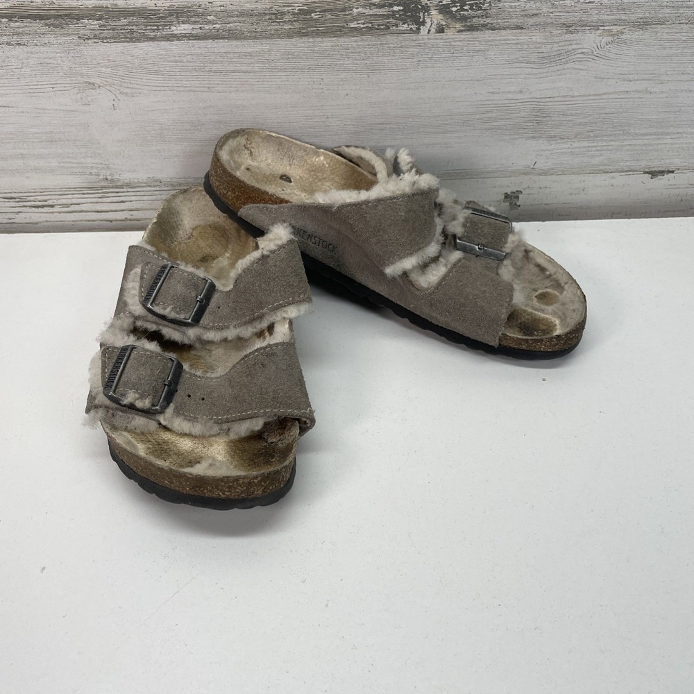 Birkenstock Arizona Shearling Suede Sandals Fuzzy Size 40 9 US